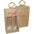 Double Bottles Jute Wine Bag